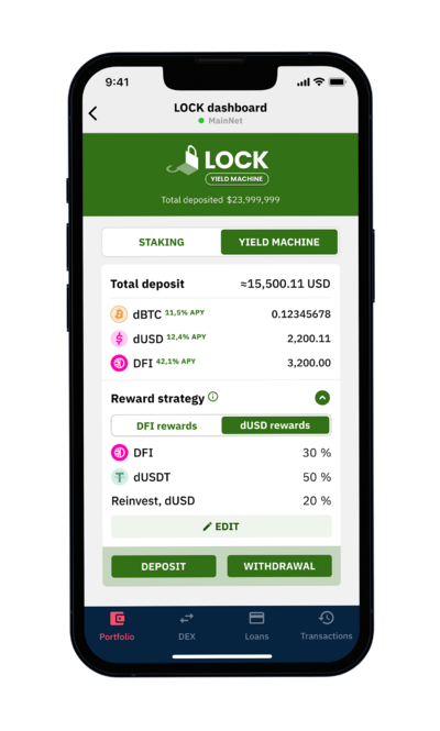 LOCK Staking + YIELD MACHINE